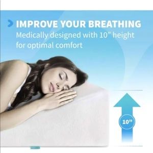 VivaLife Bed Wedge Pillow Gel Memory Foam Top. Back Pain, Acid Reflux & …